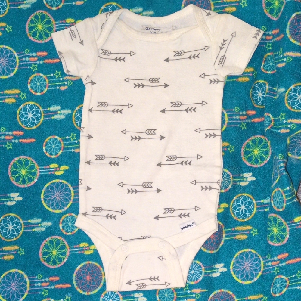 Carter's White Arrow Print Baby Onesie